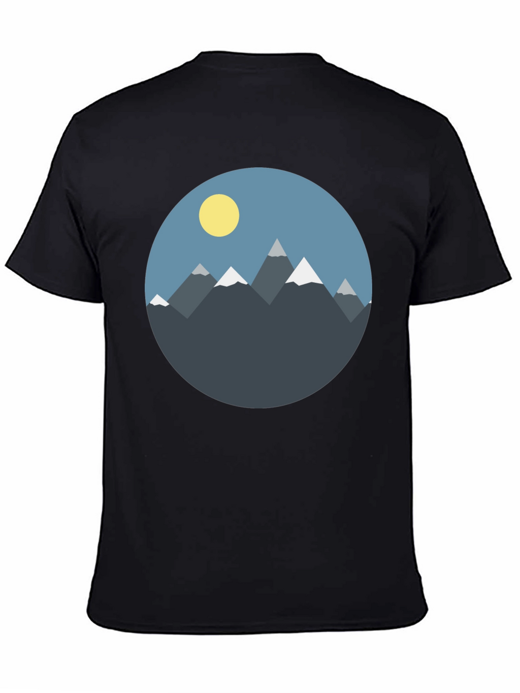 Mountain Graphic Tee - Mens Black Casual Shirt