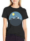 Mountain Graphic Tee - Mens Black Casual Shirt