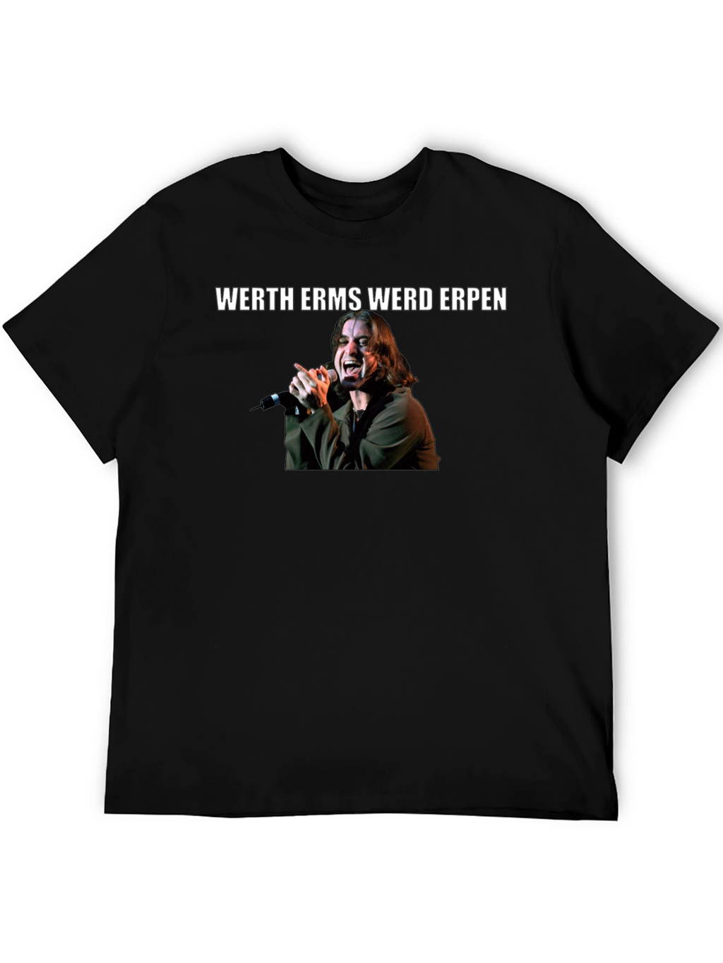 Werth Erms Werd Erpen Black Graphic Tee