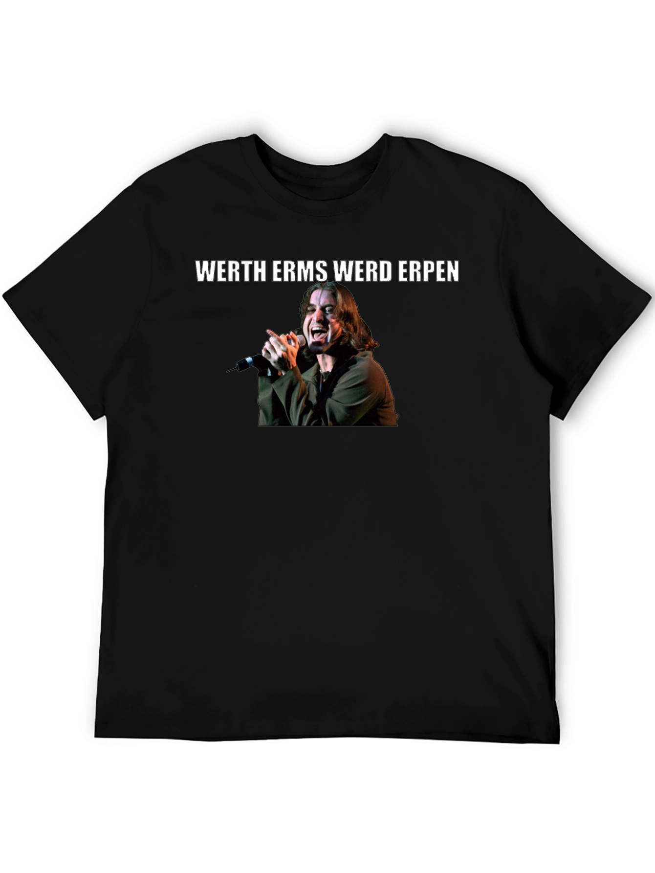 Werth Erms Werd Erpen Black Graphic Tee