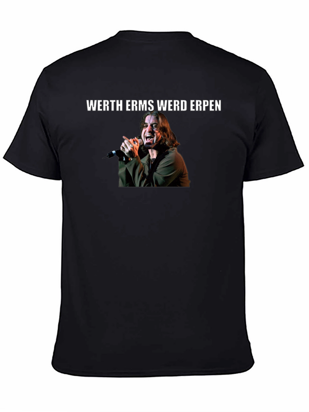 Werth Erms Werd Erpen Black Graphic Tee