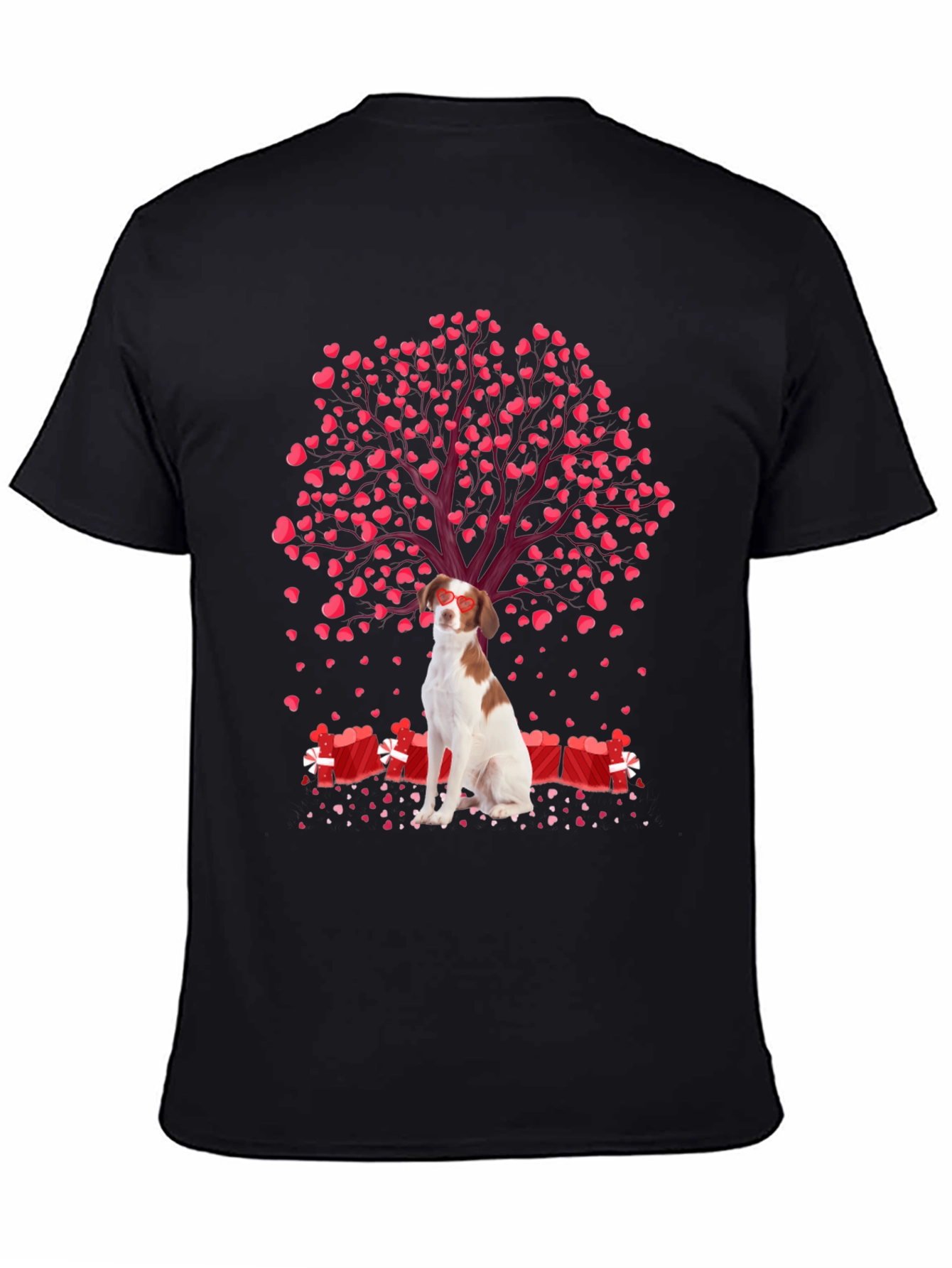 Valentines Dog T-Shirt - Heart Tree and Gifts