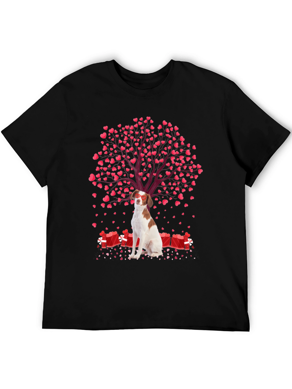 Valentines Dog T-Shirt - Heart Tree and Gifts
