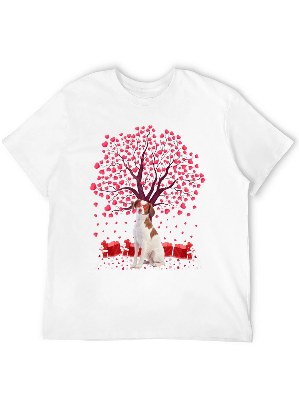 Valentines Dog T-Shirt - Heart Tree and Gifts
