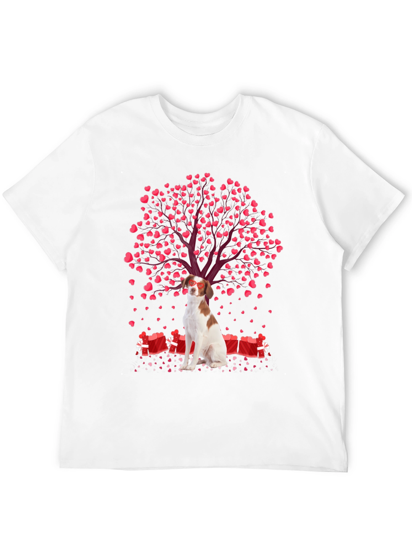 Valentines Dog T-Shirt - Heart Tree and Gifts