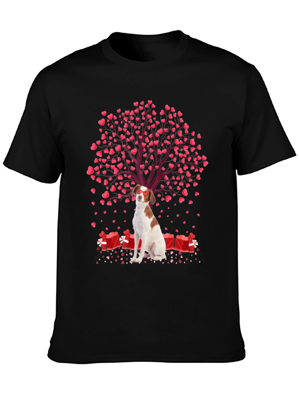 Valentines Dog T-Shirt - Heart Tree and Gifts