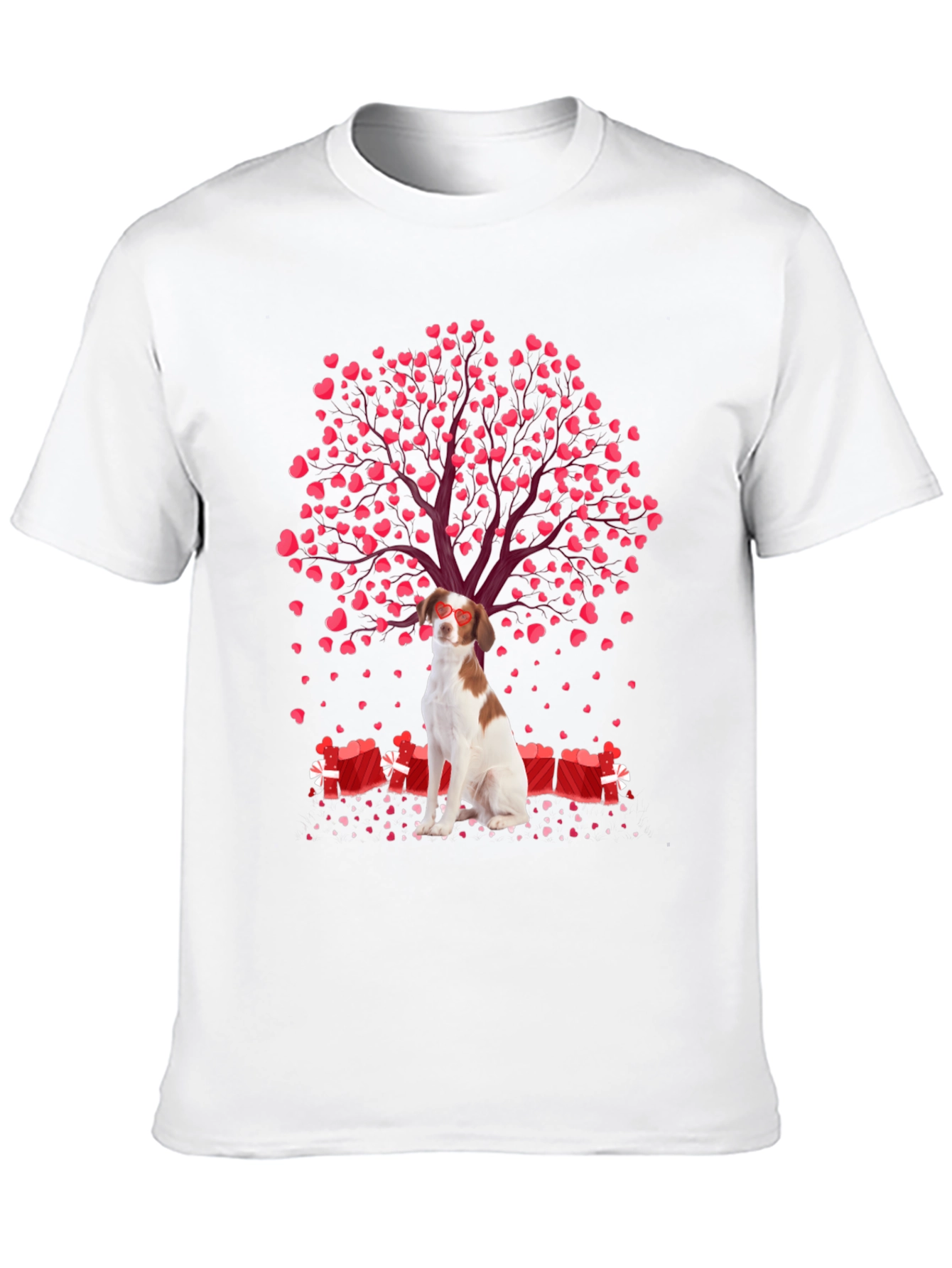 Valentines Dog T-Shirt - Heart Tree and Gifts