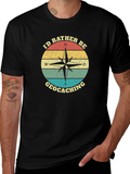 Geocaching Compass T-Shirt - Id Rather Be