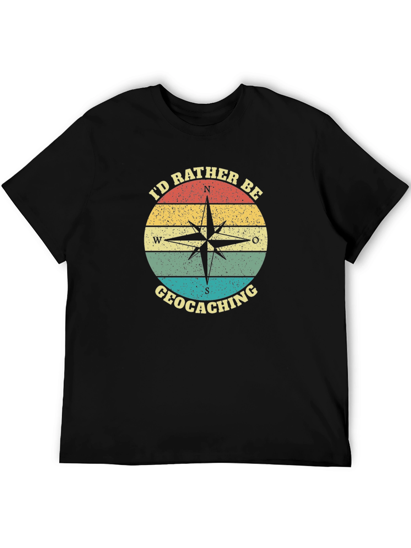 Geocaching Compass T-Shirt - Id Rather Be
