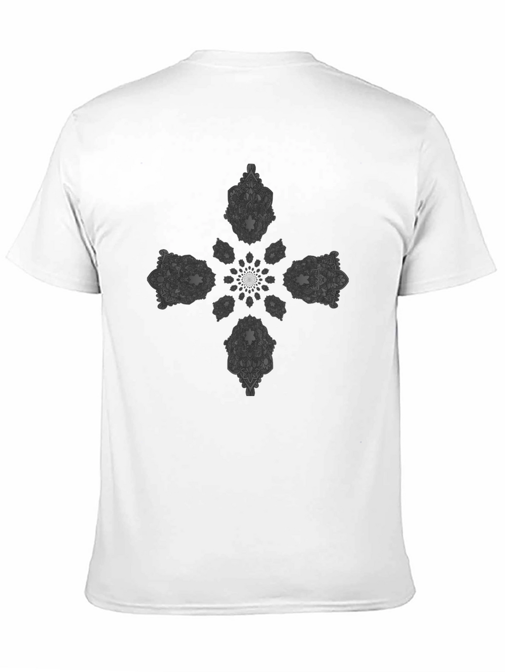 Mandala Cross Graphic Black T-Shirt