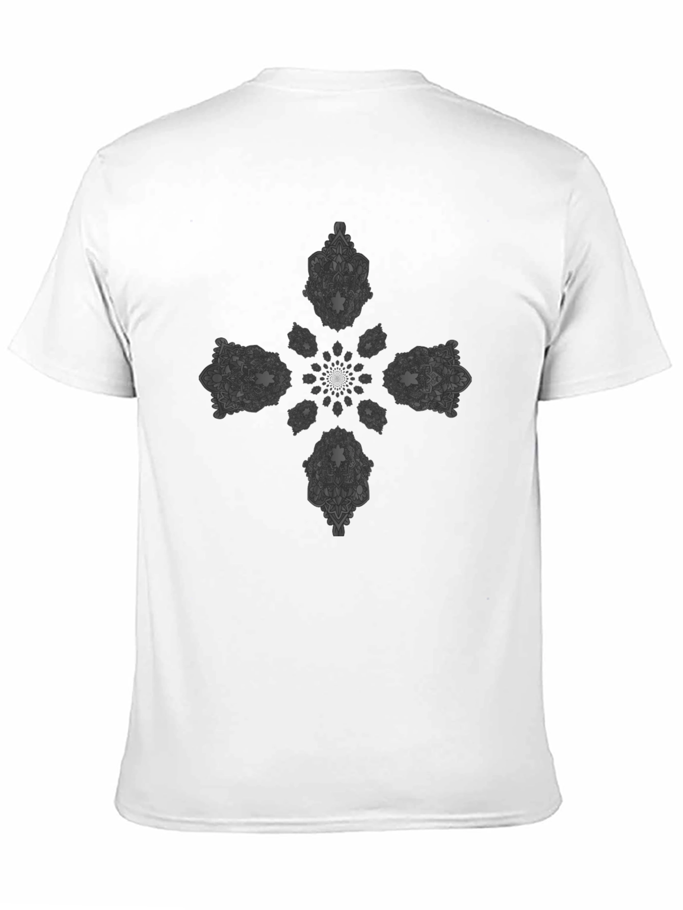 Mandala Cross Graphic Black T-Shirt