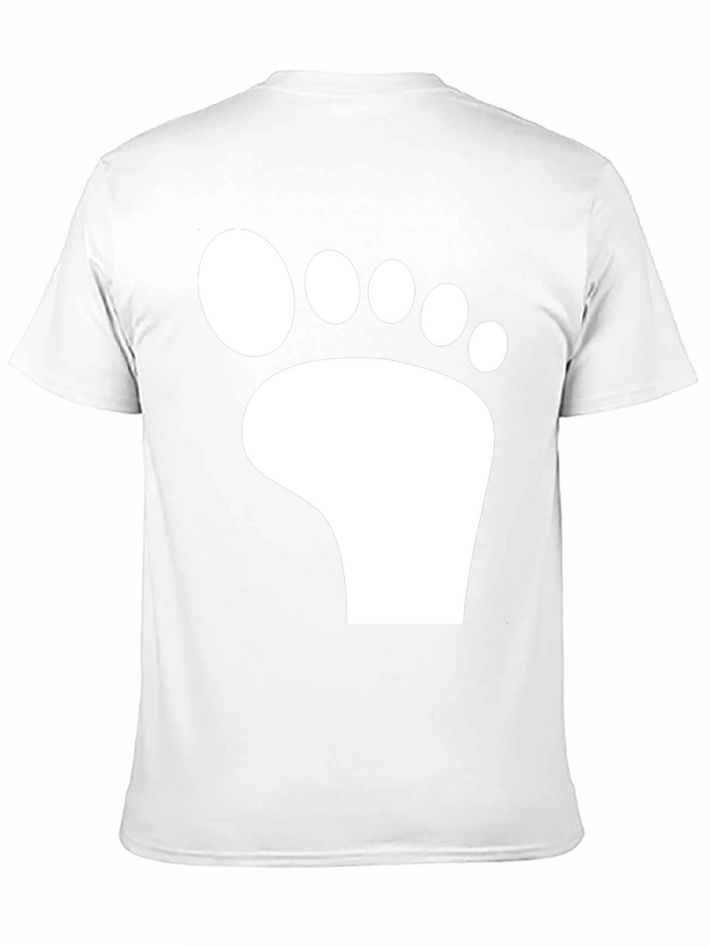 Bigfoot Footprint Graphic Tee - Black Cotton T-Shirt