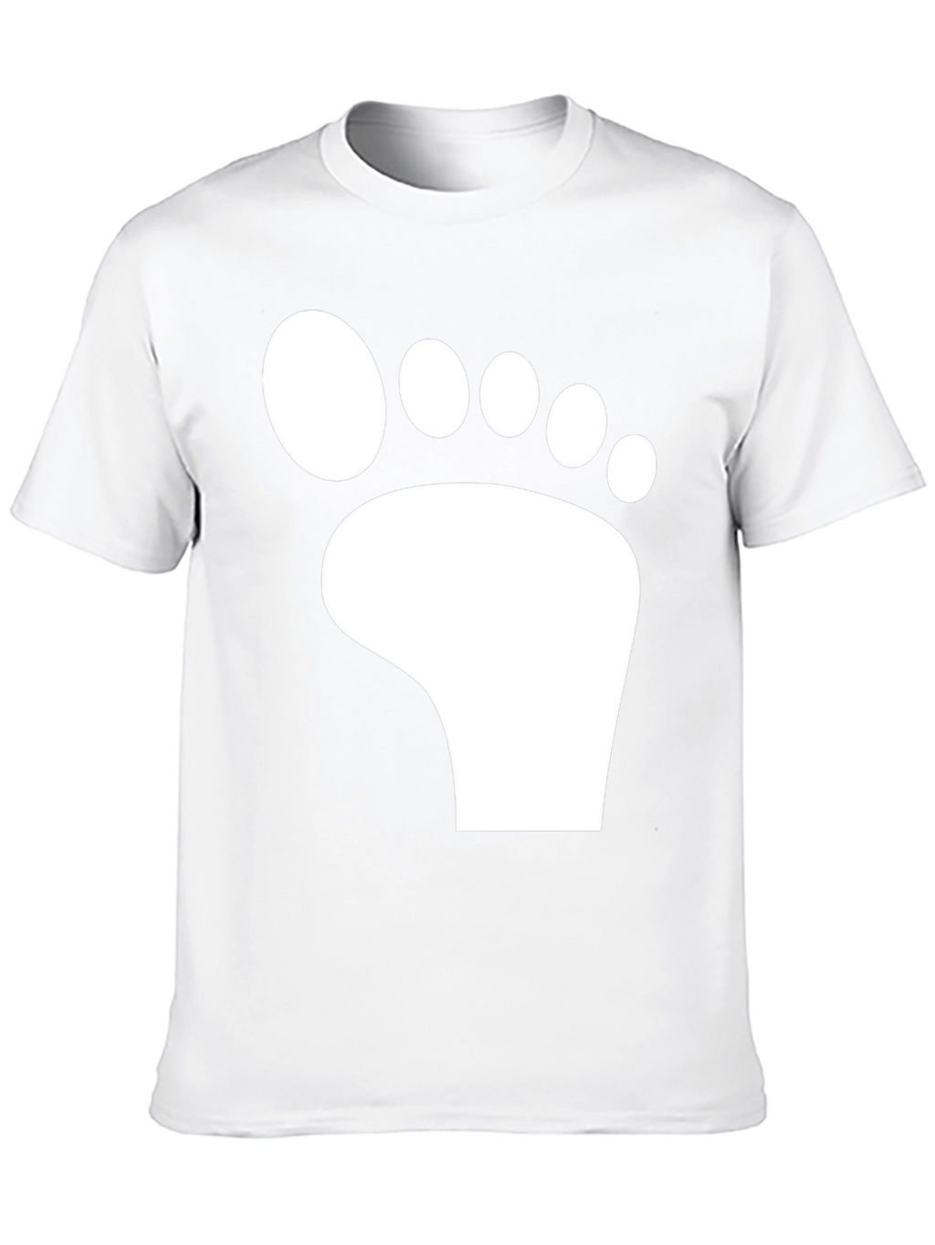 Bigfoot Footprint Graphic Tee - Black Cotton T-Shirt