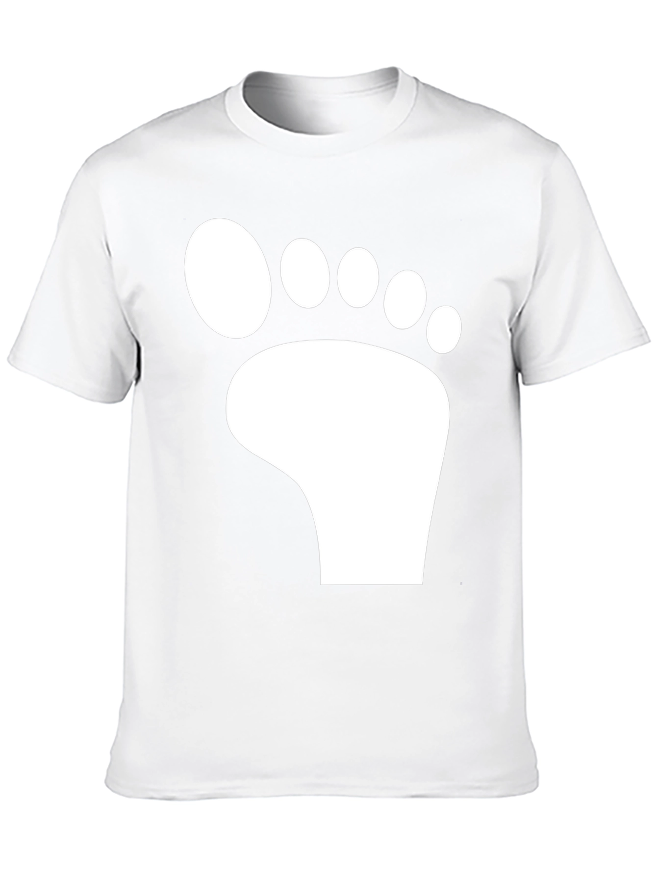 Bigfoot Footprint Graphic Tee - Black Cotton T-Shirt