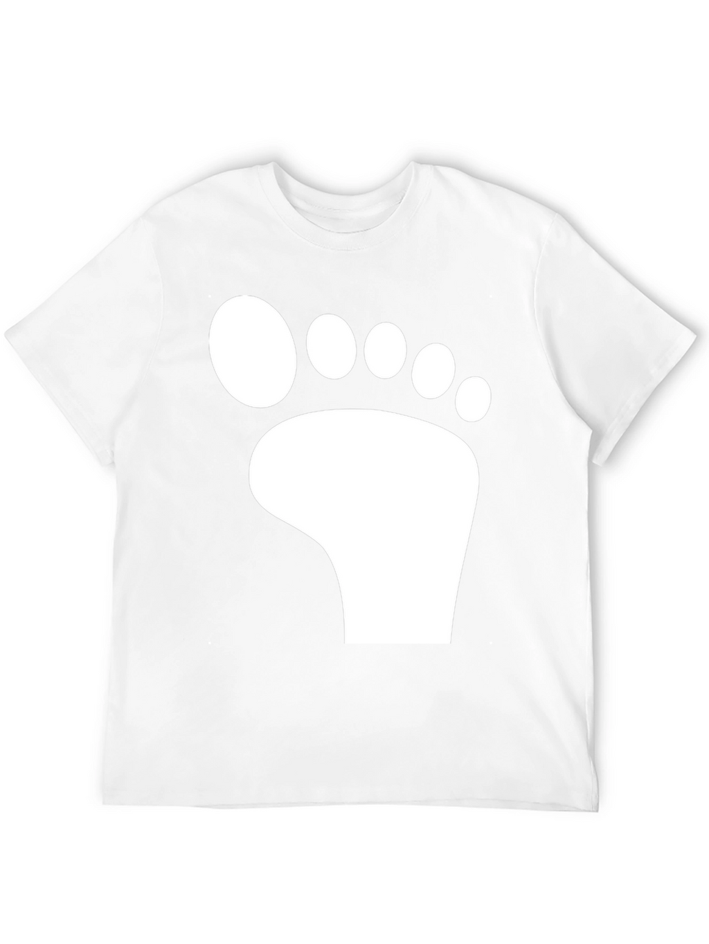 Bigfoot Footprint Graphic Tee - Black Cotton T-Shirt