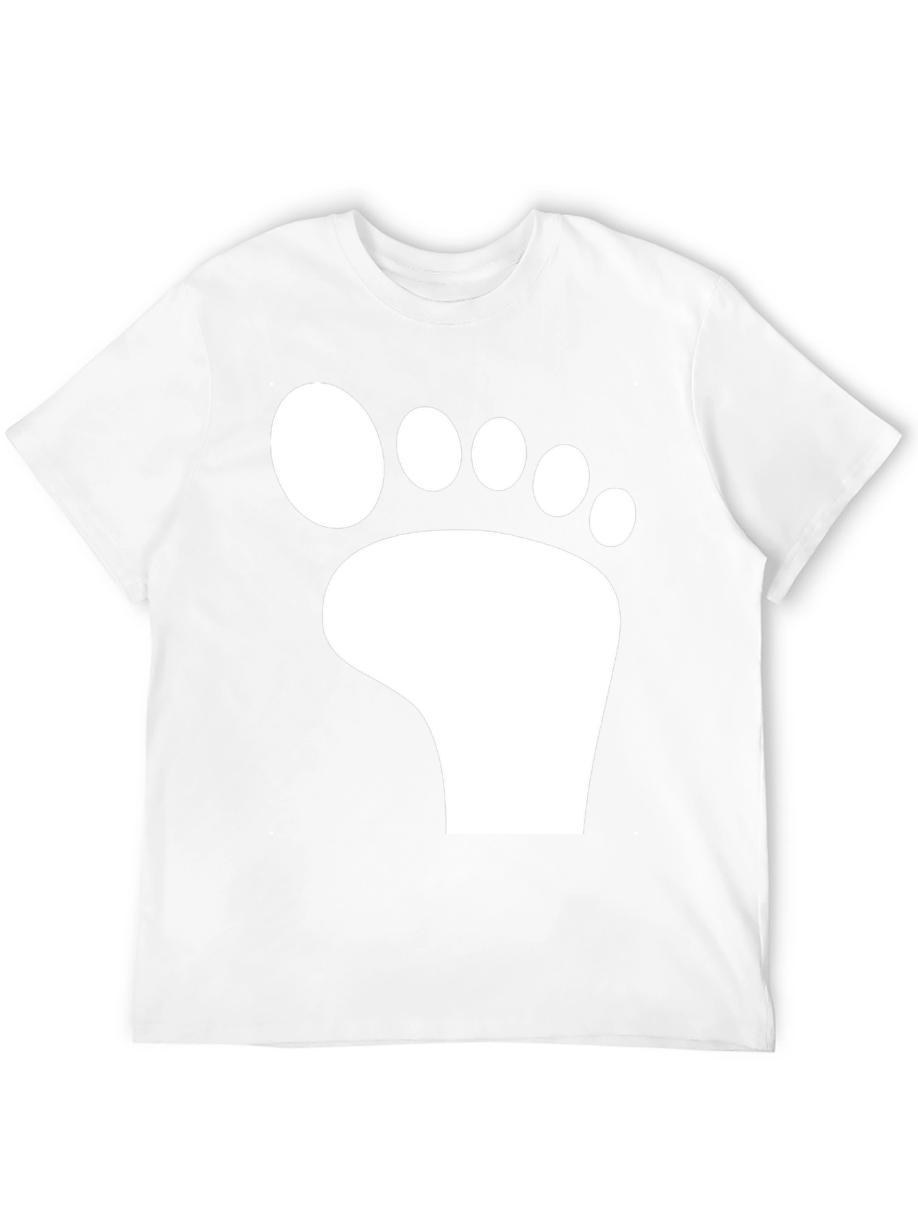 Bigfoot Footprint Graphic Tee - Black Cotton T-Shirt