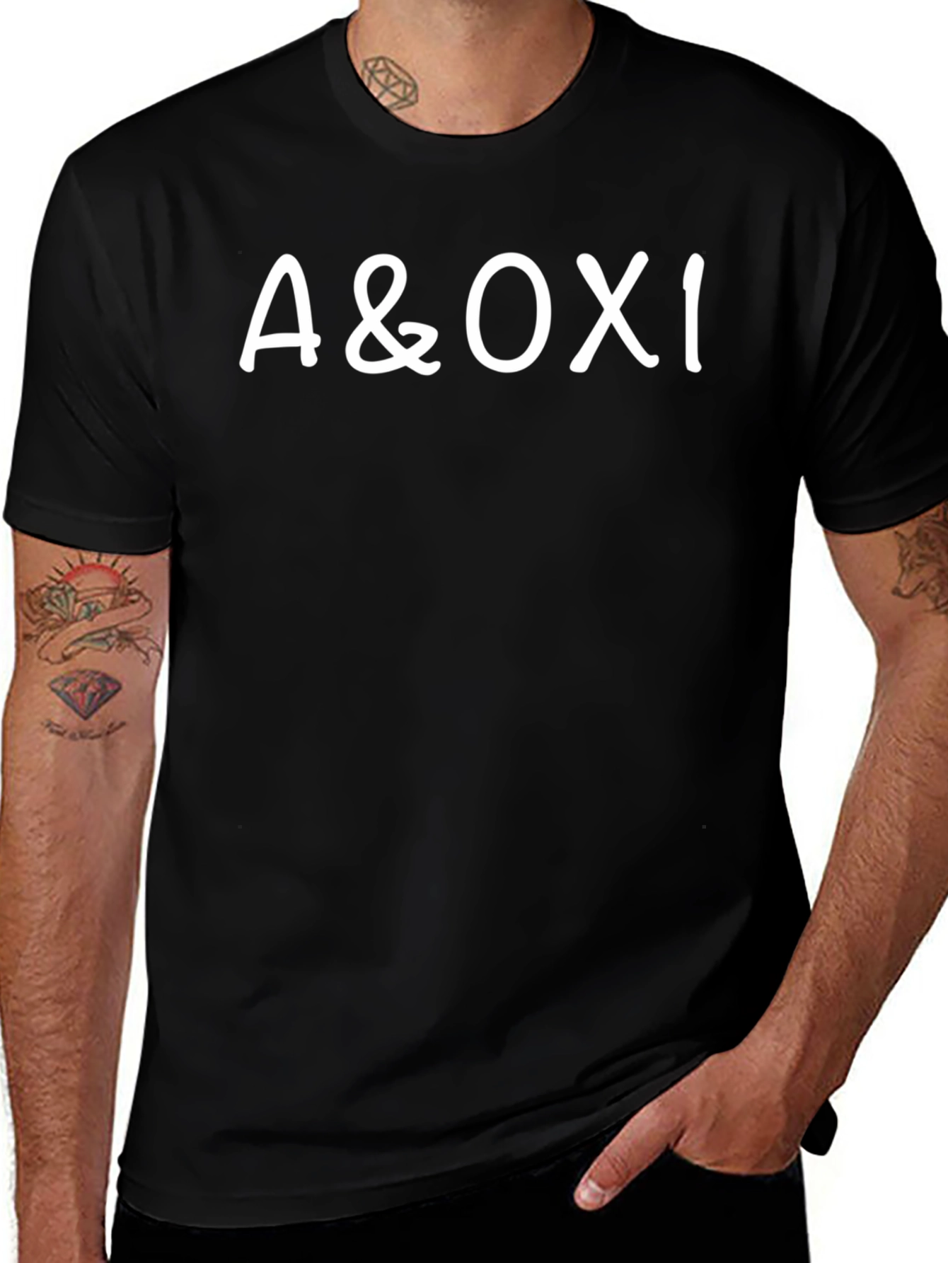 A&OXI Black T-Shirt Casual Wear