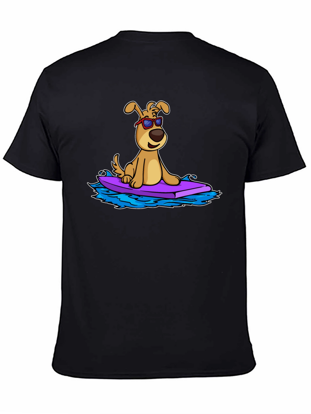Dog Surfing T-Shirt - Cool Cartoon Graphic Tee