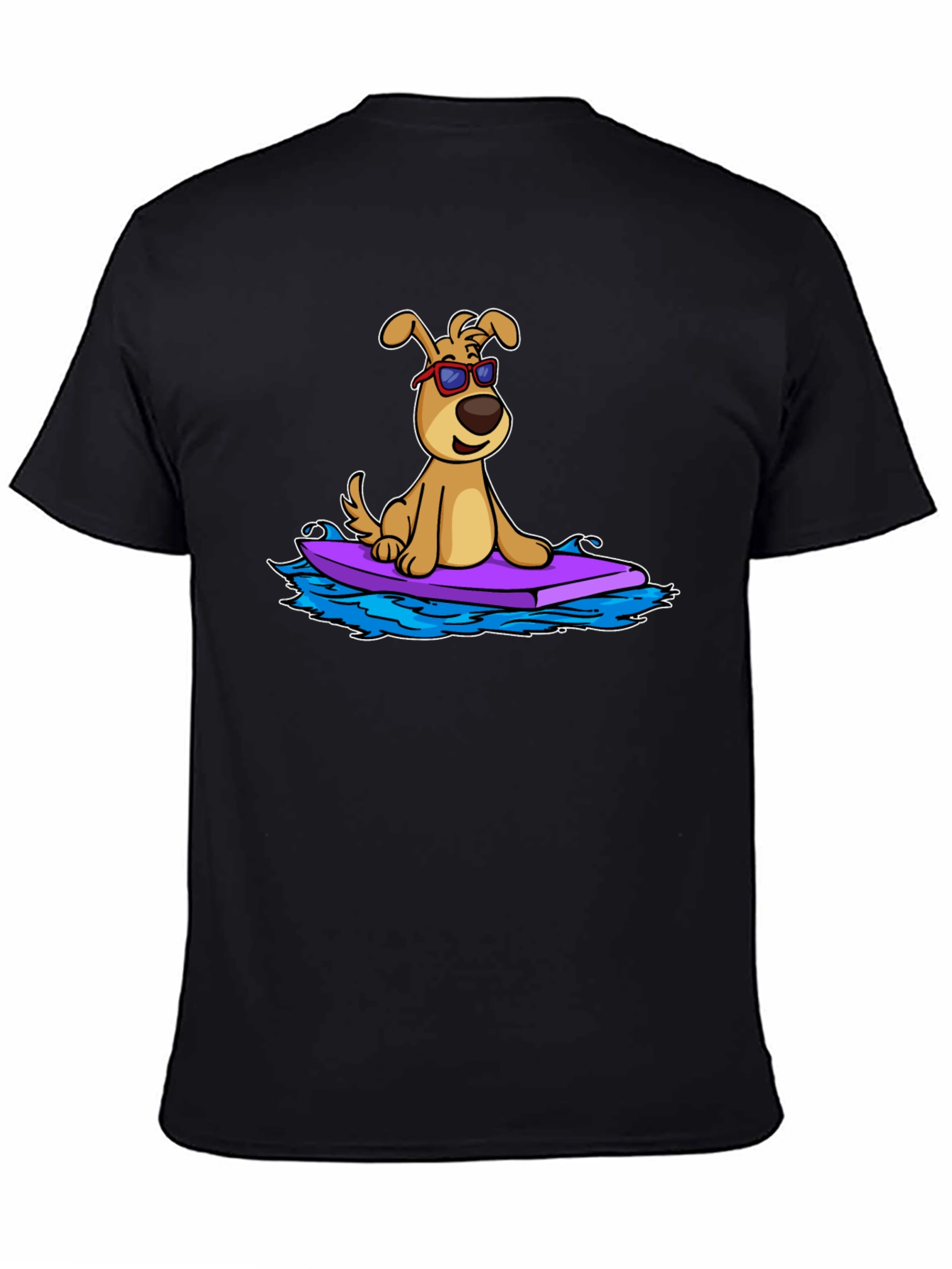 Dog Surfing T-Shirt - Cool Cartoon Graphic Tee