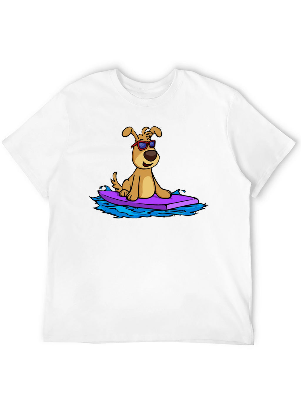 Dog Surfing T-Shirt - Cool Cartoon Graphic Tee