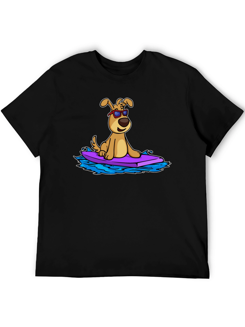 Dog Surfing T-Shirt - Cool Cartoon Graphic Tee