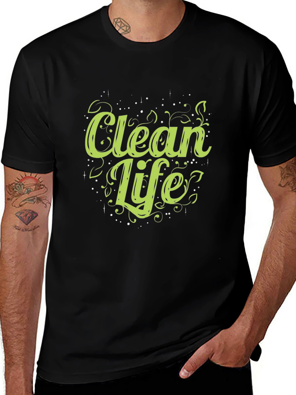 Clean Life Graphic T-Shirt - Eco-Friendly Design