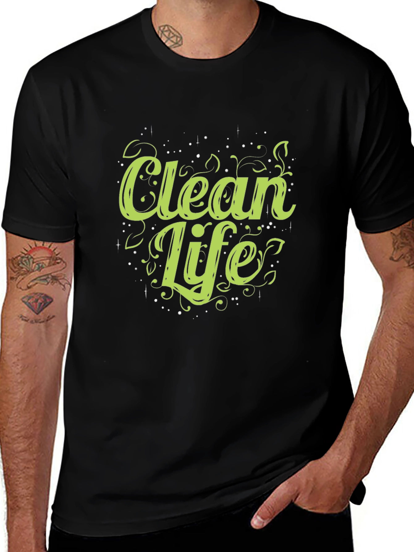 Clean Life Graphic T-Shirt - Eco-Friendly Design