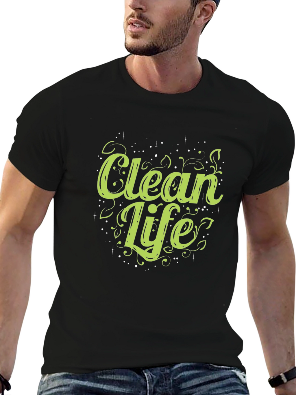 Clean Life Graphic T-Shirt - Eco-Friendly Design