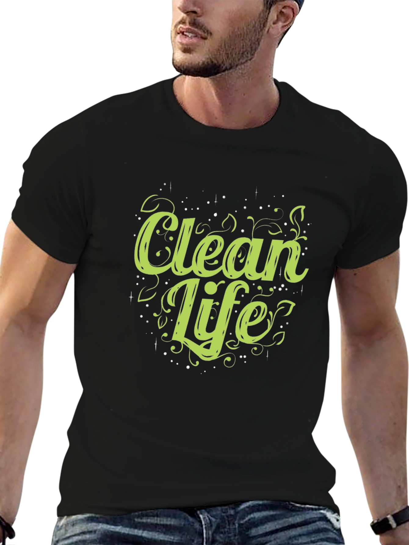 Clean Life Graphic T-Shirt - Eco-Friendly Design