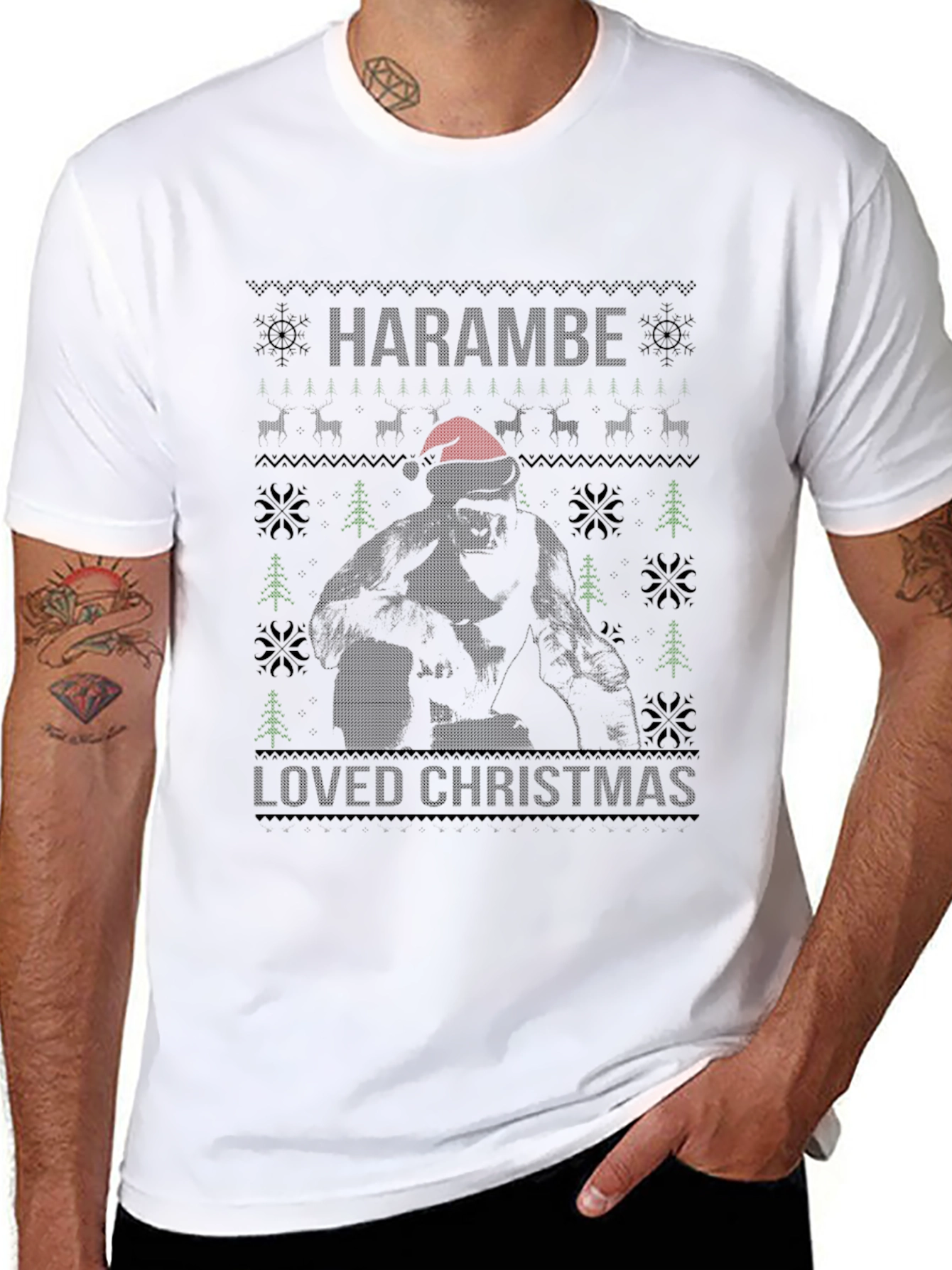 Harambe Loved Christmas T-Shirt