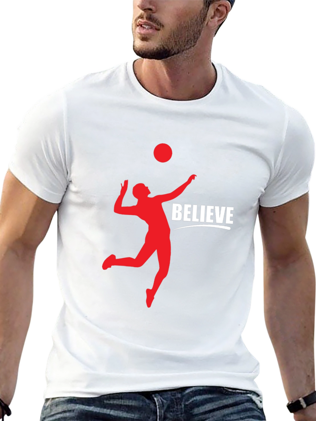 Believe Volleyball Graphic Tee - Stylish & Comfortable