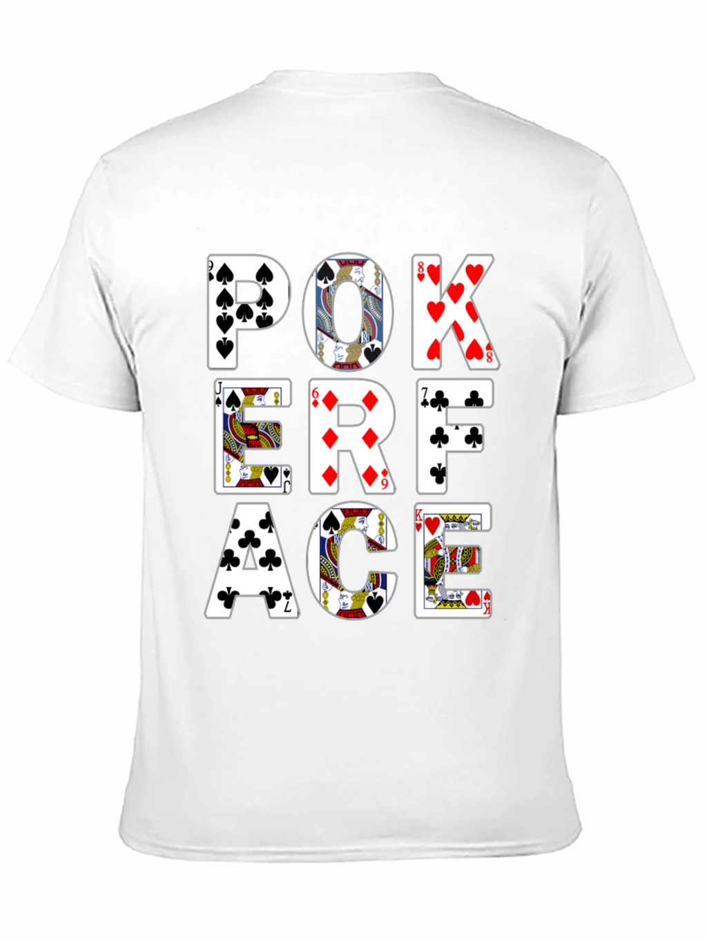 Poker Face Graphic Tee - Black Cotton T-Shirt