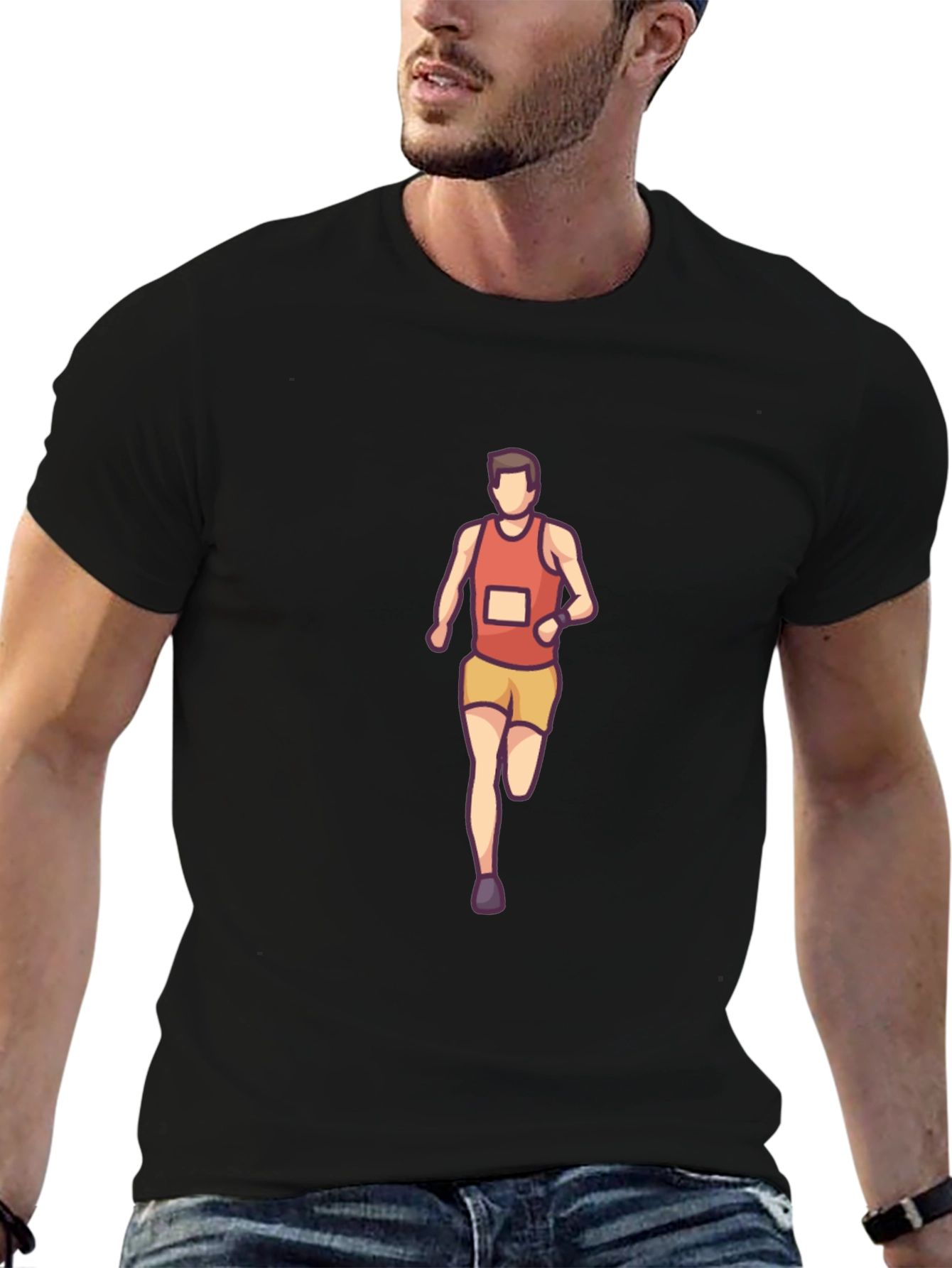 Running Man Graphic Tee - Casual Style