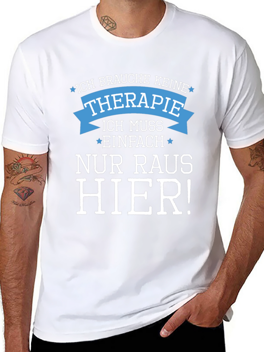 Funny Therapy Needed T-Shirt - German Slogan Tee