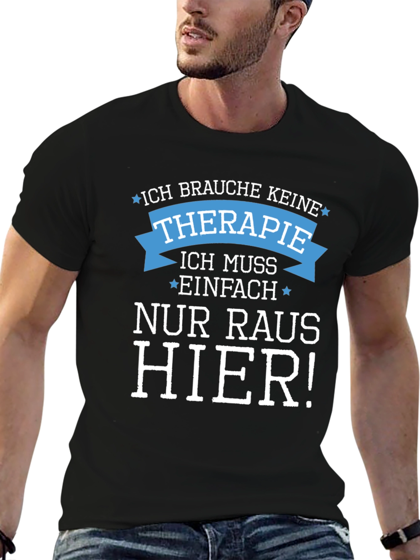 Funny Therapy Needed T-Shirt - German Slogan Tee