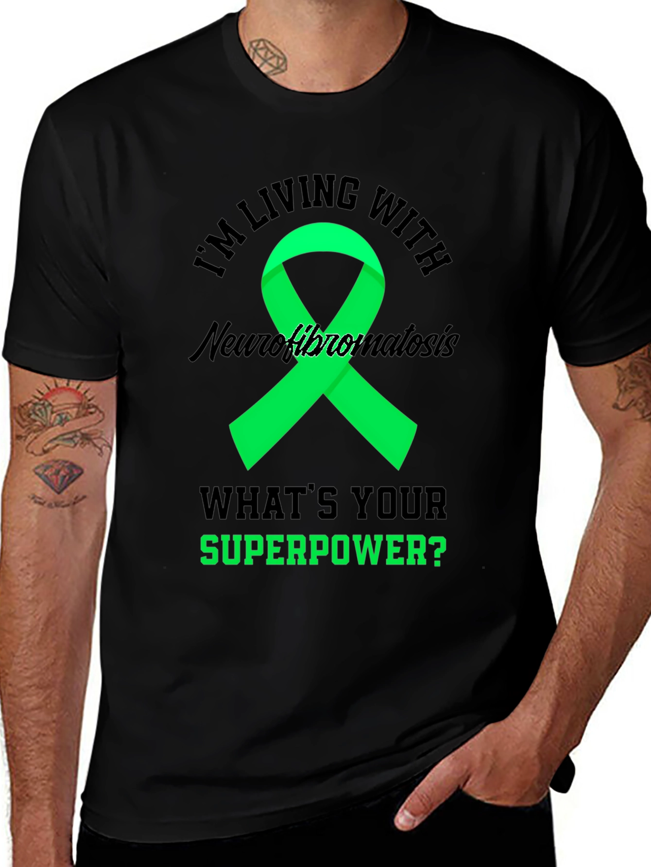 Neurofibromatosis Awareness T-Shirt - Superpower Ribbon
