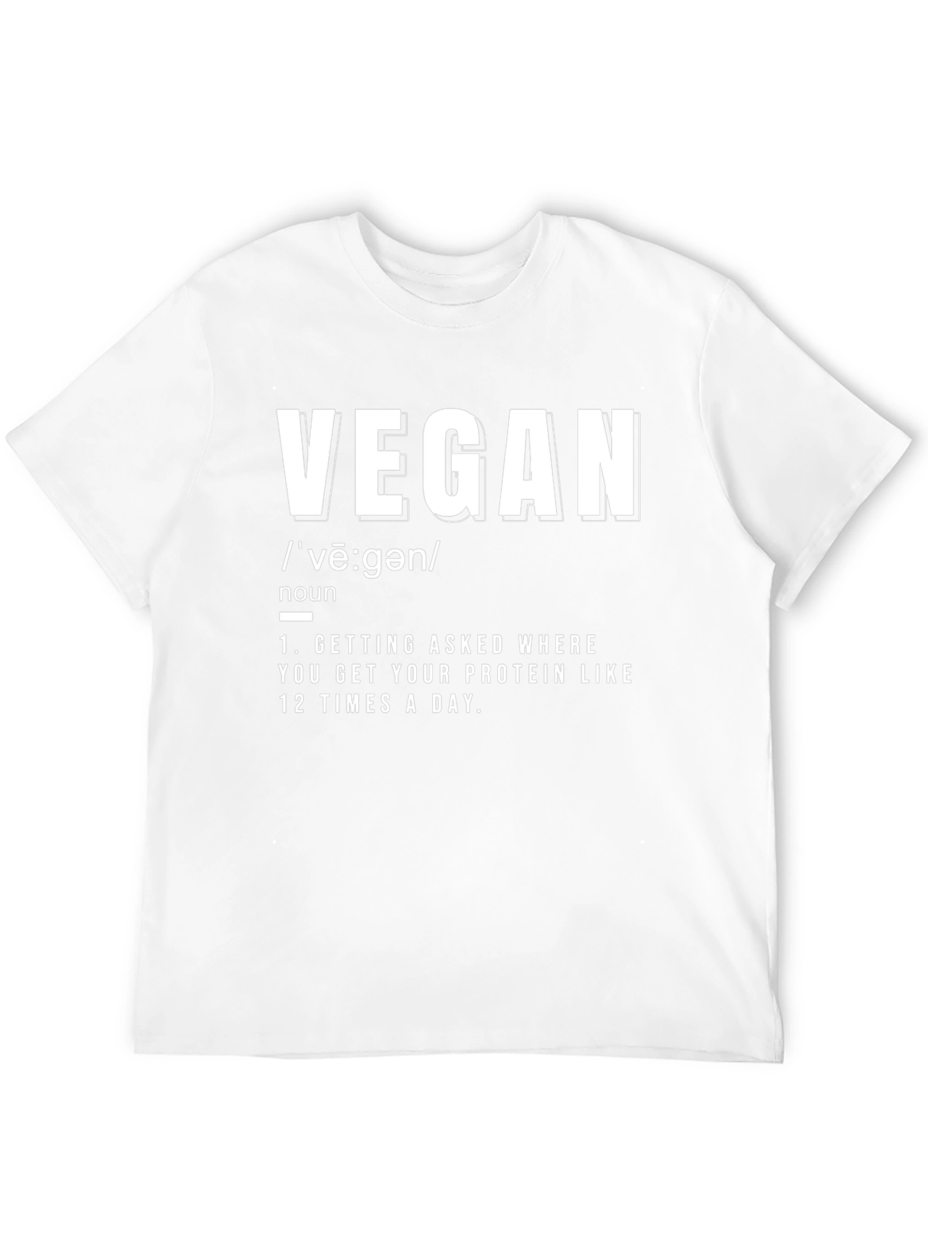 Vegan Definition T-Shirt -  Funny Protein Question Tee