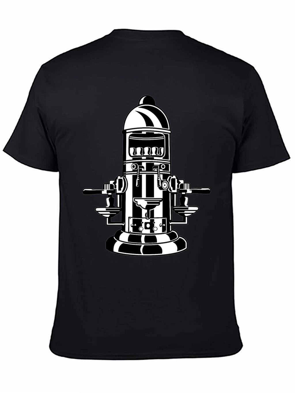 Retro Coffee Machine T-Shirt - Black