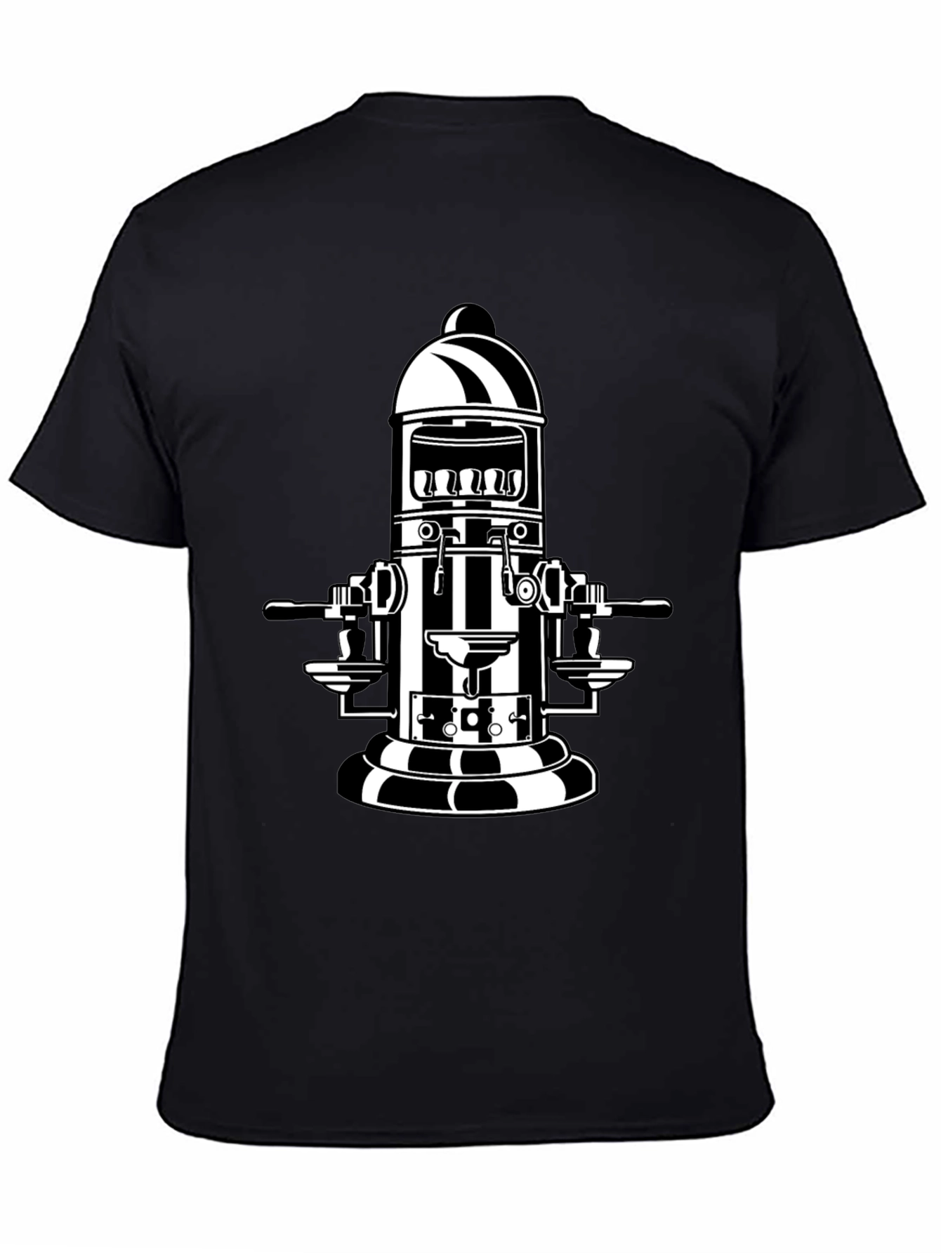 Retro Coffee Machine T-Shirt - Black
