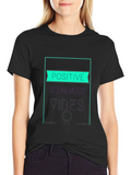 Positive Summer Vibes T-Shirt - Black Graphic Tee