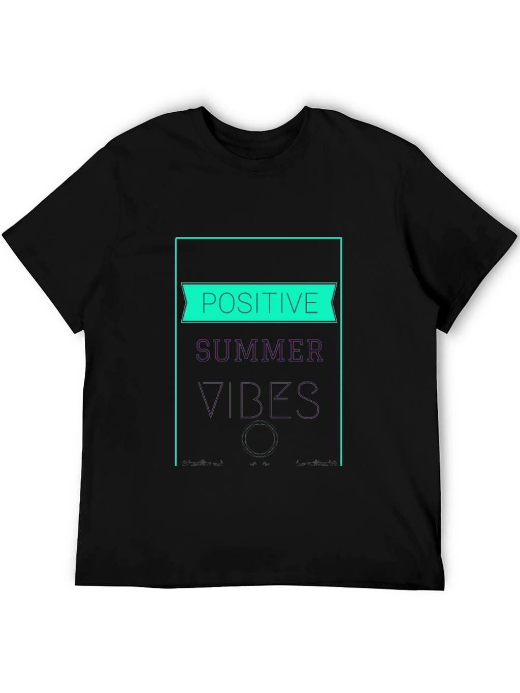 Positive Summer Vibes T-Shirt - Black Graphic Tee