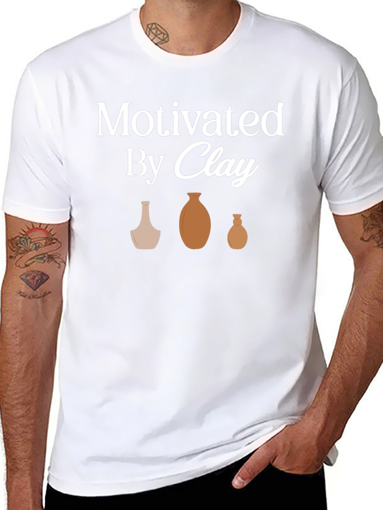 Motivated By Clay Pottery Graphic T-Shirt