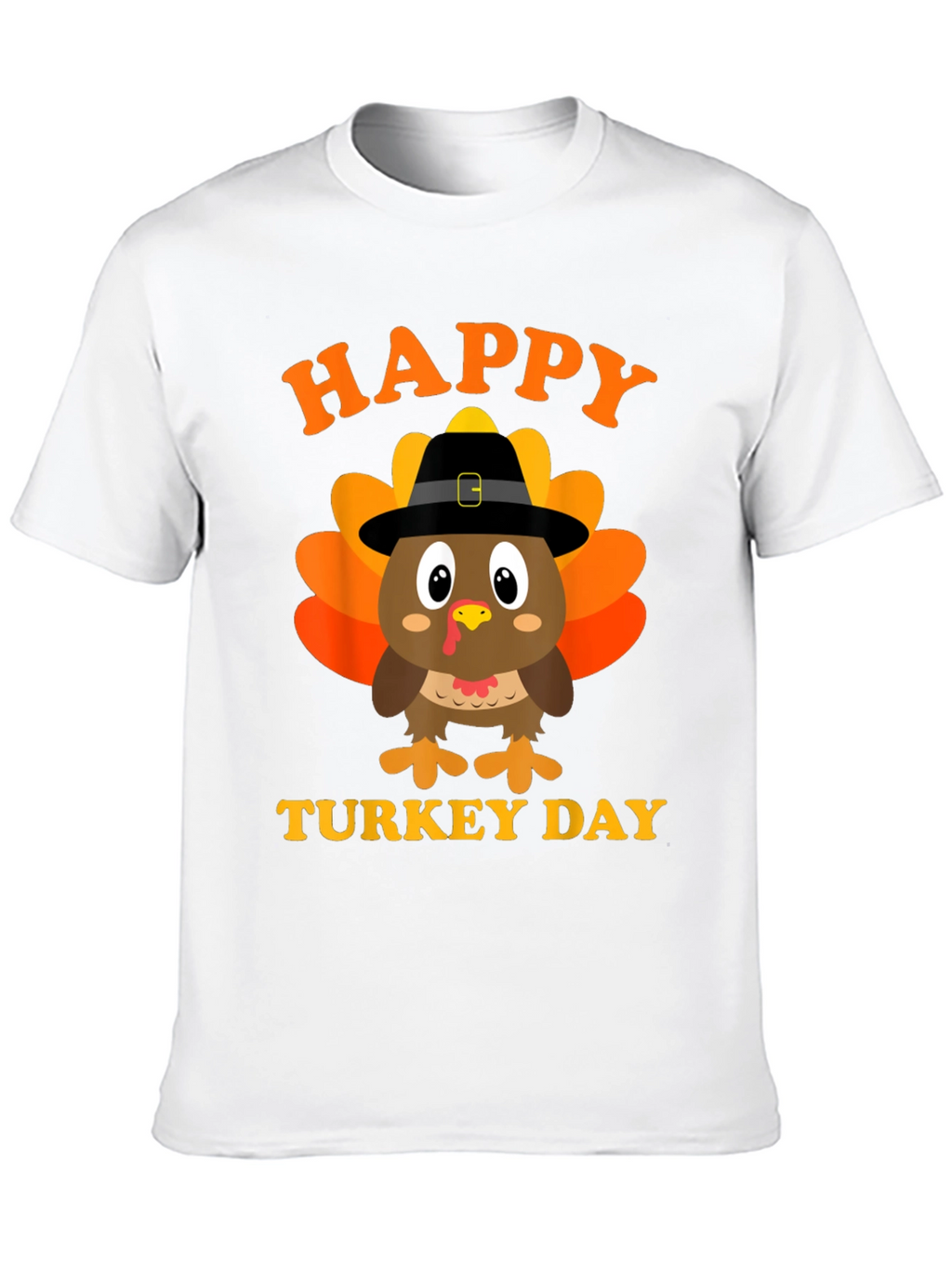 Happy Turkey Day T-Shirt Thanksgiving Black