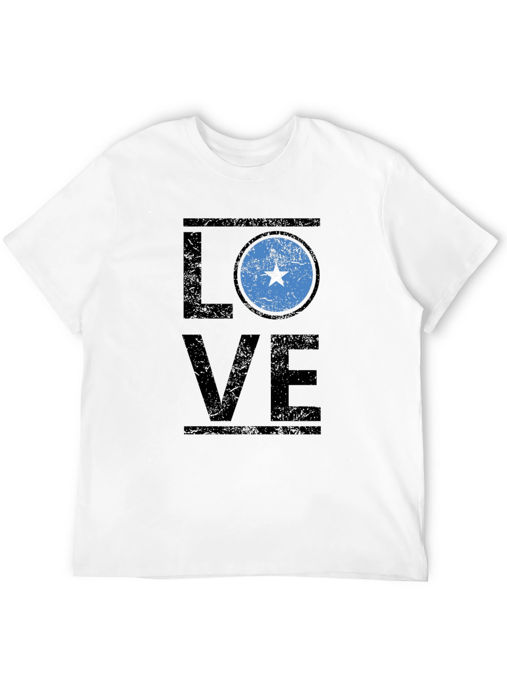 Somalia Flag LOVE T-Shirt - Black Cotton Tee