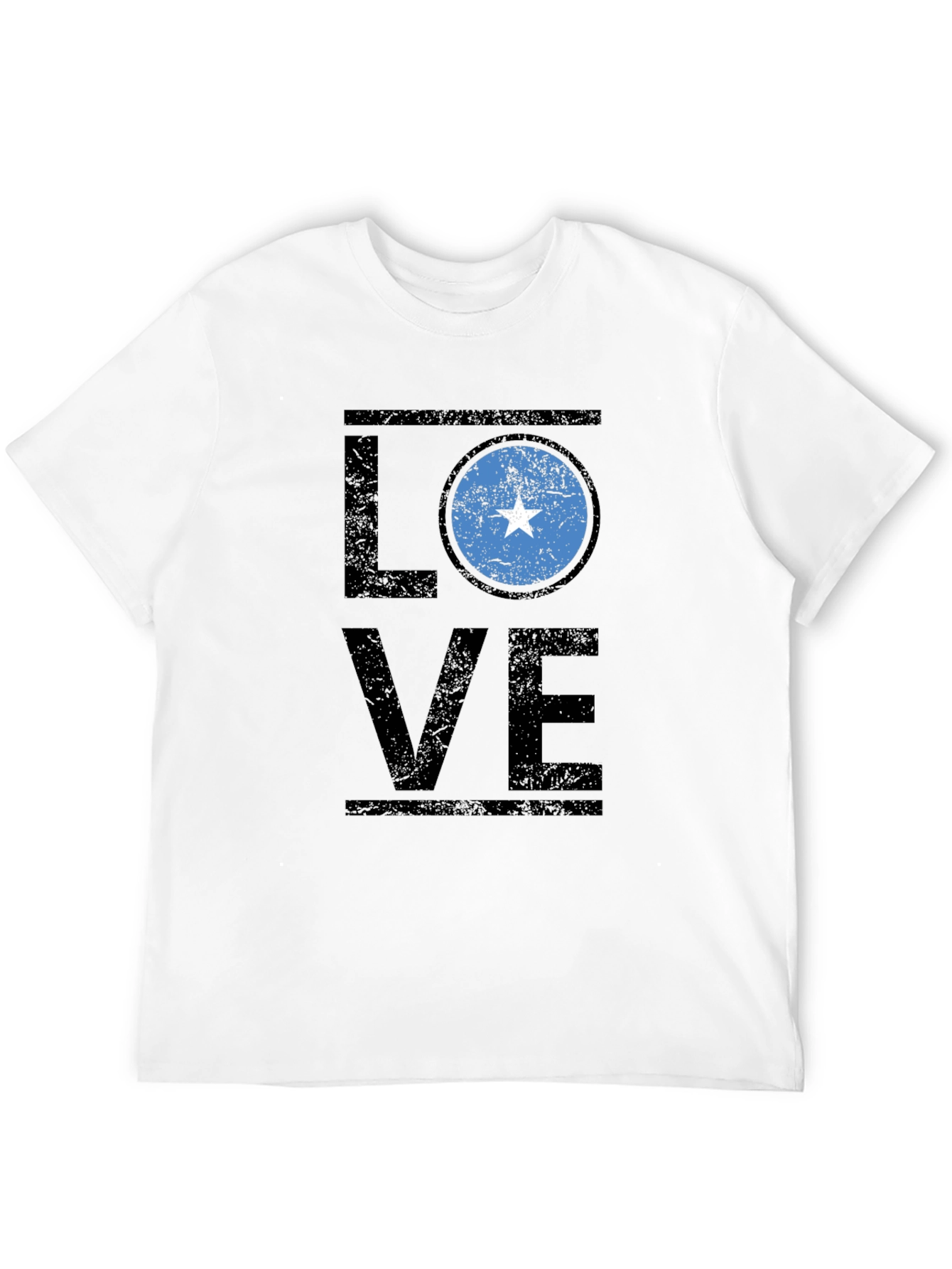 Somalia Flag LOVE T-Shirt - Black Cotton Tee