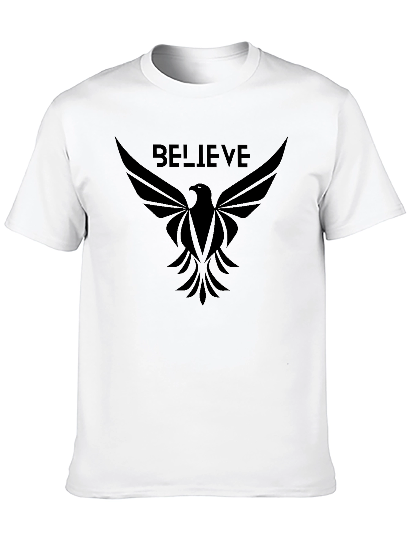 Believe Graphic T-Shirt - Black Eagle Design