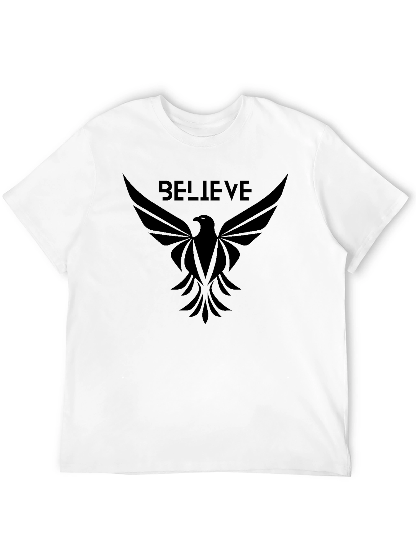 Believe Graphic T-Shirt - Black Eagle Design