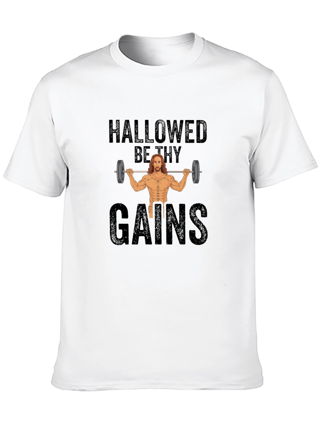 Hallowed Be Thy Gains T-Shirt Gym Fitness Apparel