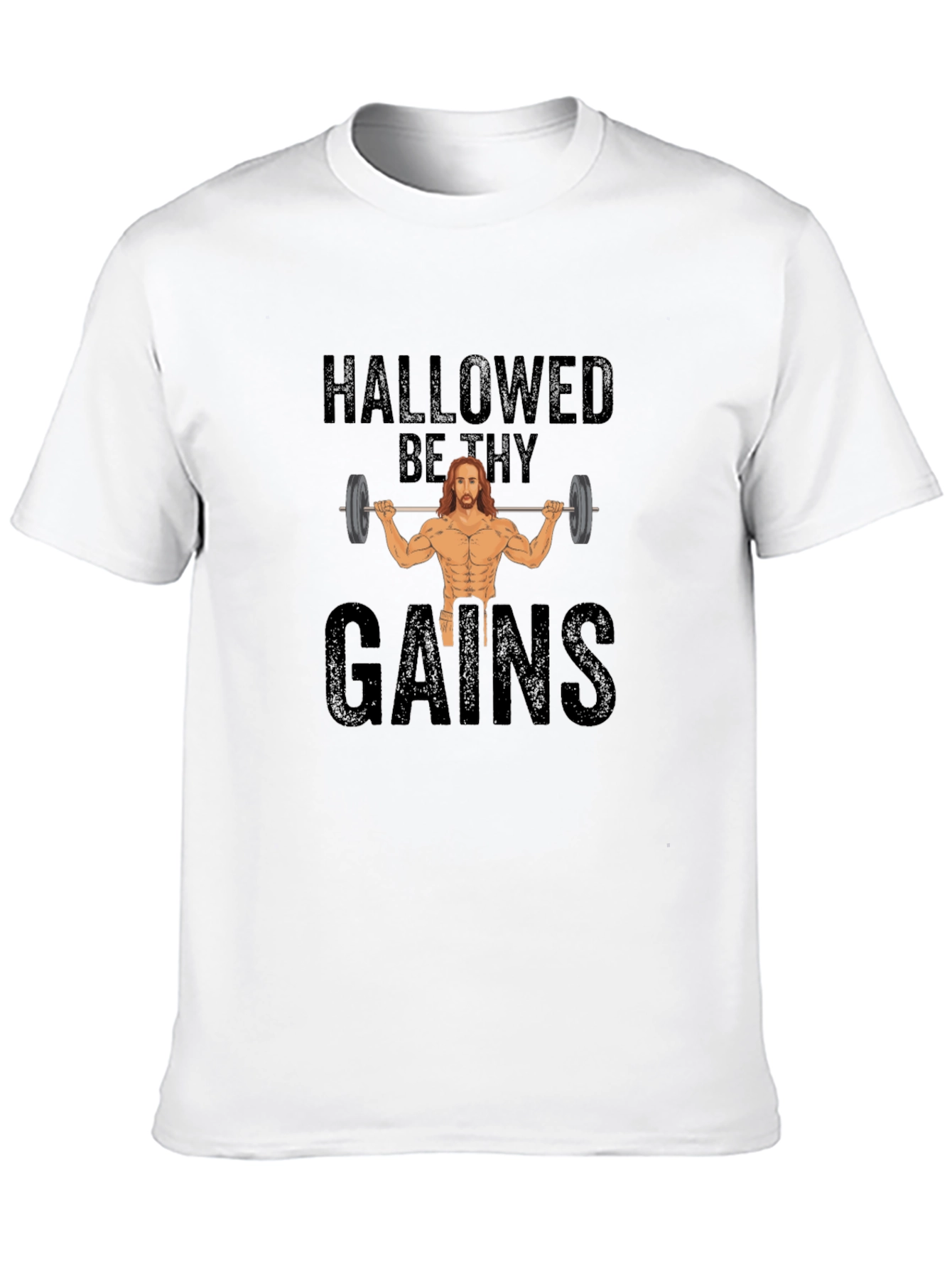 Hallowed Be Thy Gains T-Shirt Gym Fitness Apparel