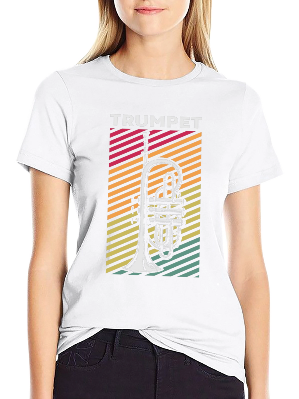 Trumpet Graphic Tee - Retro Music Lover T-Shirt